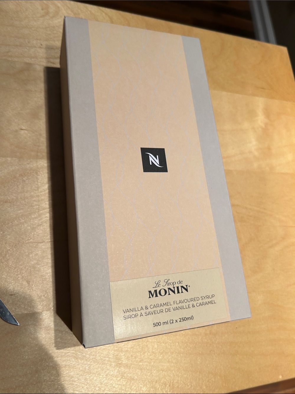 Nespresso Monin Vanilla & Caramel Syrup in Gift Box